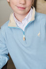 Prepletic™ Hayword Half-Zip - Barrington Blue with Osprey Oatmeal Stork