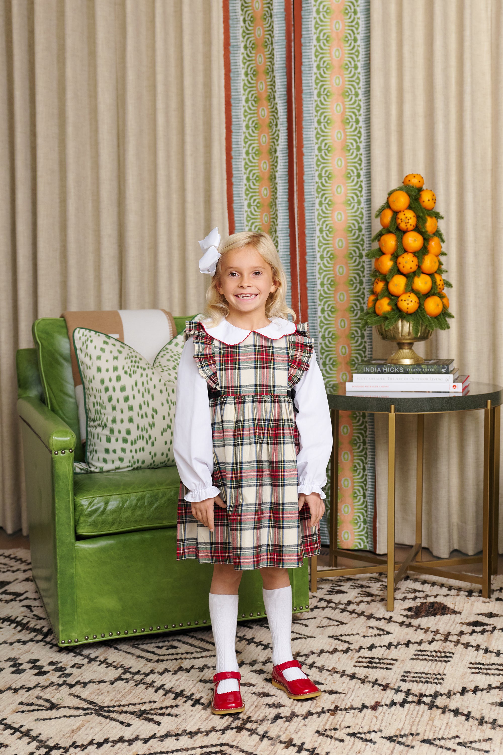 ワンピース Bonjour diary CHASUBLE PINAFORE DRESS Pammy's Pinafore Dress (Flannel) - Charlie Place Plaid