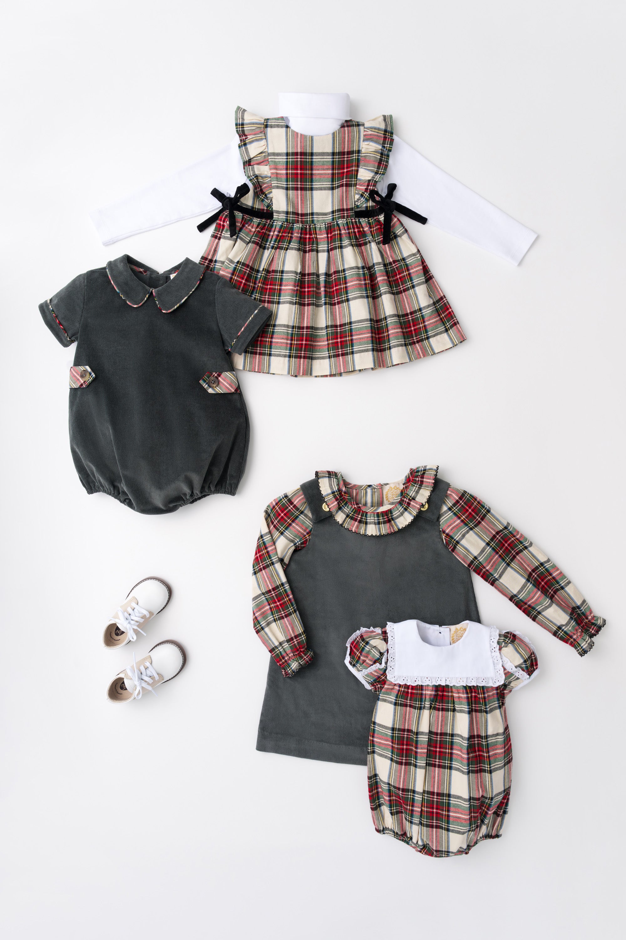 Pammy's Pinafore Dress (Flannel) - Charlie Place Plaid