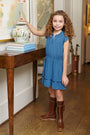 Mary Price Party Dress - Barnsley Blue Dot