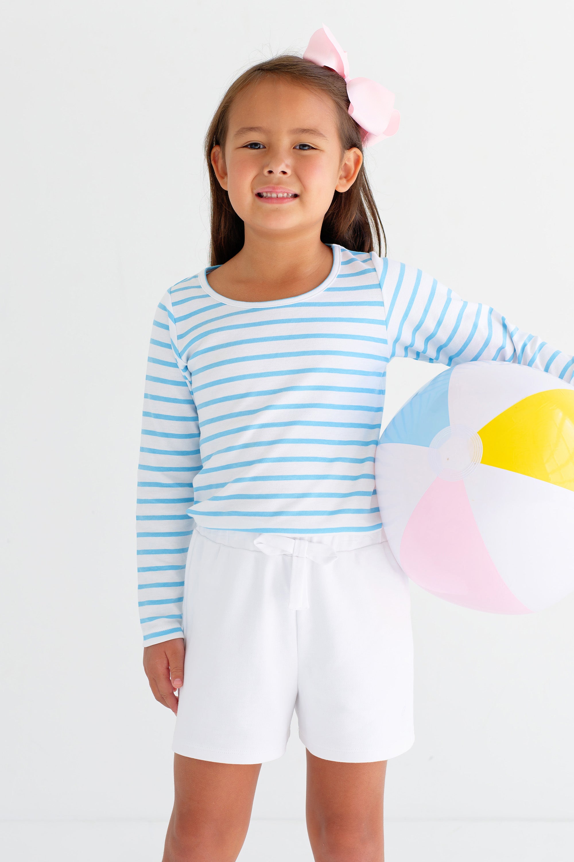 Shipley Shorts Edisto Egg Blue Stripe with Worth Ave White