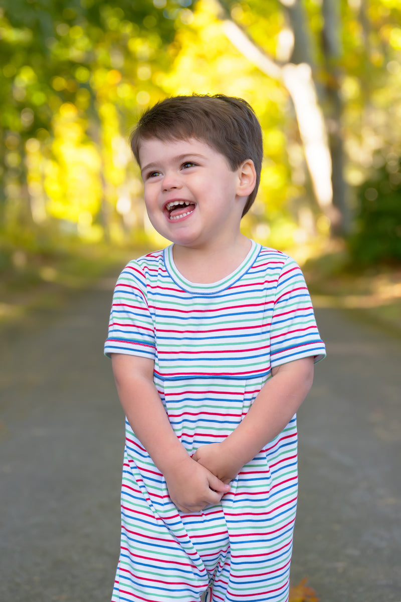 Checked cotton short romper | Il Gufo Checked cotton short romper | Il Gufo