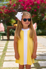 Daisy Dress - Yates Avenue Yellow with Worth Avenue White