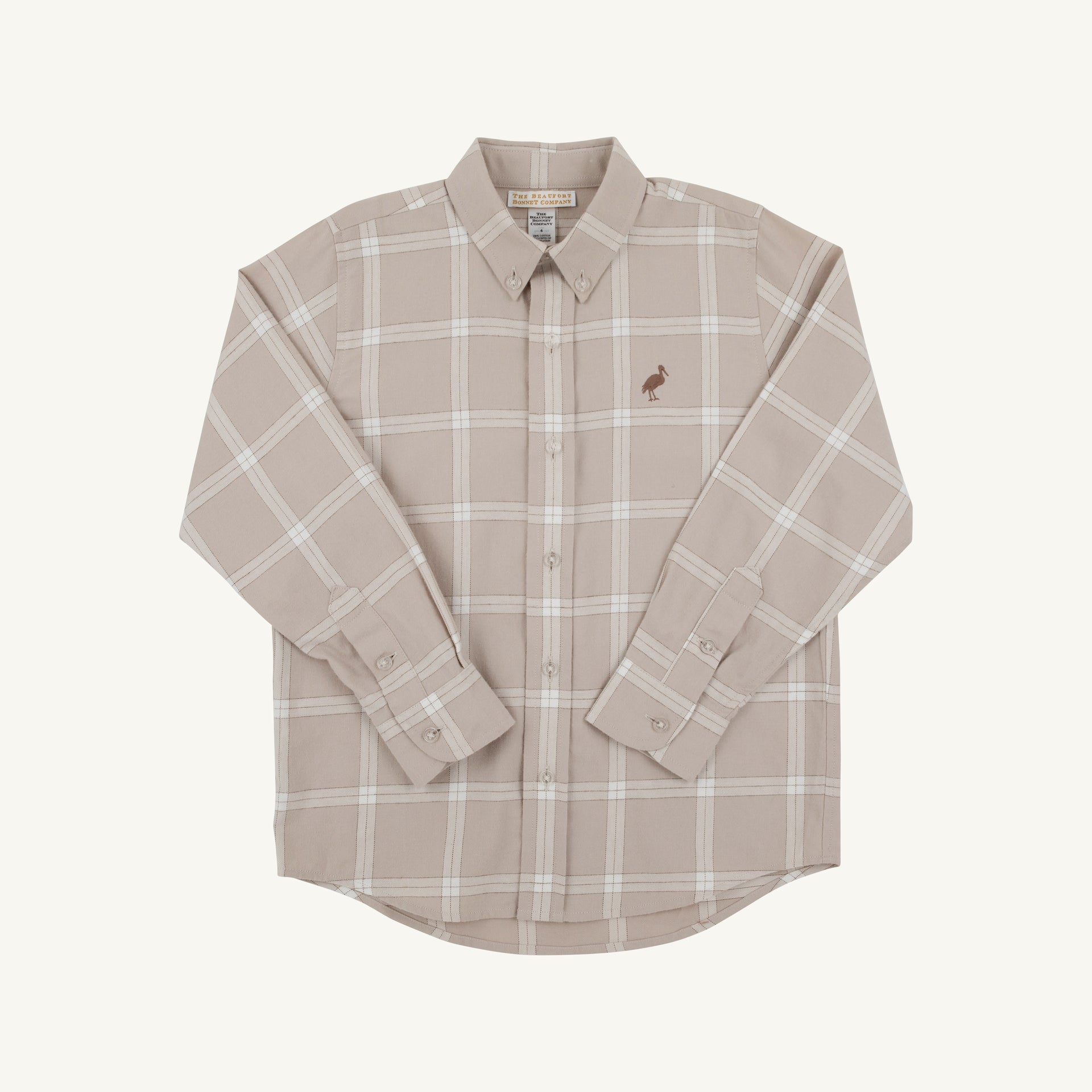 Dean's List Dress Shirt - Thompson Park Plaid with Gray Bay Brown Stork
