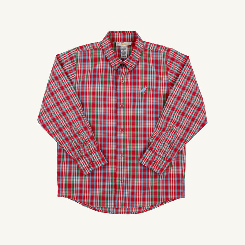 Dean's List Dress Shirt - Woodspoint Plaid with Barrington Blue Stork