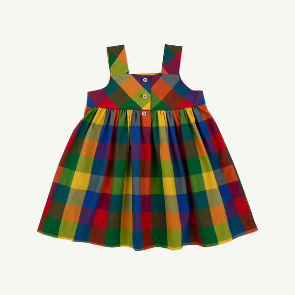 Demi Dress - Ashland Park Plaid with Pennant Applique