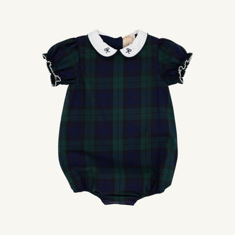 Embroidery result for: Bedford Bubble - Berwick Black Watch with Worth Avenue White & Nantucket Navy Bows
