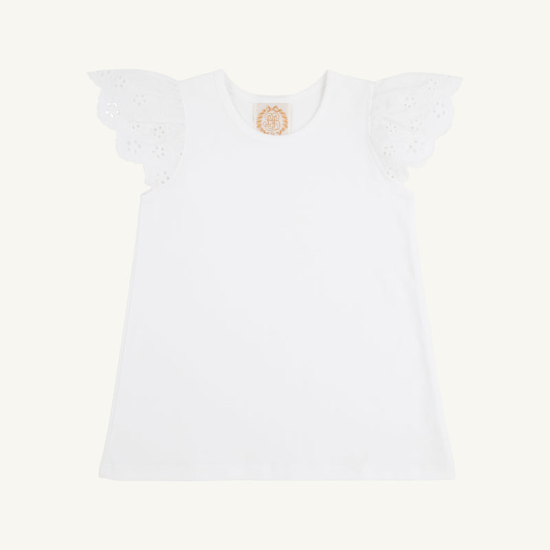 Ellen's Eyelet Top - Worth Avenue White