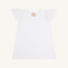 Ellen's Eyelet Top - Worth Avenue White