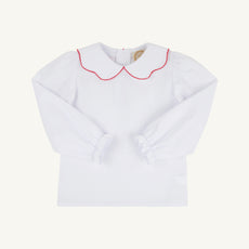 Emma's Top & Onesie - Worth Avenue White with Richmond Red