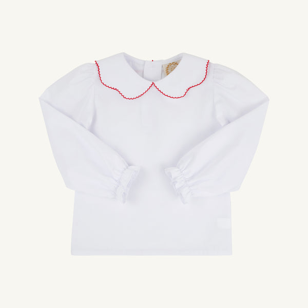 Emma's Top & Onesie - Worth Avenue White with Richmond Red