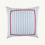 Euclid Euro Sham - Caicos Cabana Stripe (Beale Street Blue) with Richmond Red