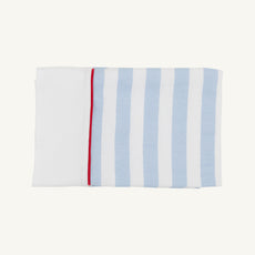 Fresh Faced Pillow Case - Caicos Cabana Stripe (Beale Street Blue) with Richmond Red