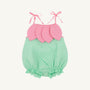 Happy Halloween Flower (Toddler) - Grace Bay Green Microdot with Hamptons Hot Pink