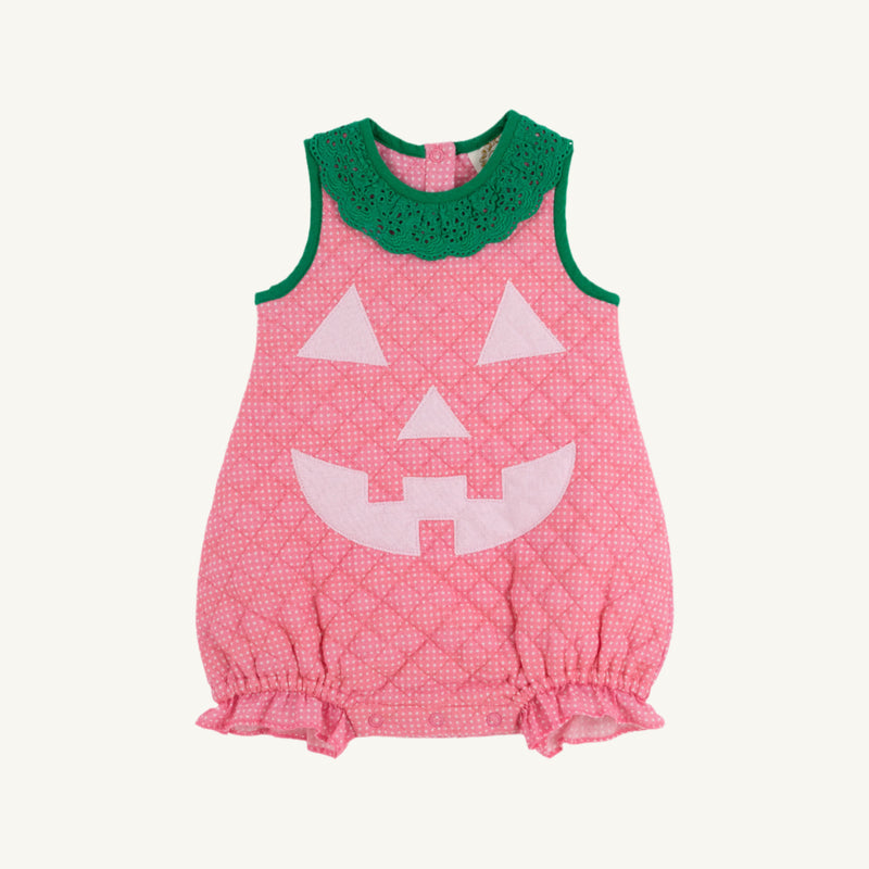 Happy Halloween Pink Pumpkin Costume (Infant) - Hamptons Hot Pink Micro Dot with Palm Beach Pink & Kiawah Kelly Green