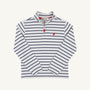 Hayword Half Zip - Nantucket Navy Stripe with Richmond Red Stork