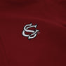 A close-up of the USC Hayword Half-Zip by The Beaufort Bonnet Company in South Carolina Burgundy with Worth Avenue White, featuring an embroidered white interlocking SC logo that captures classic Gamecock style and the rich tone of this signature shade.