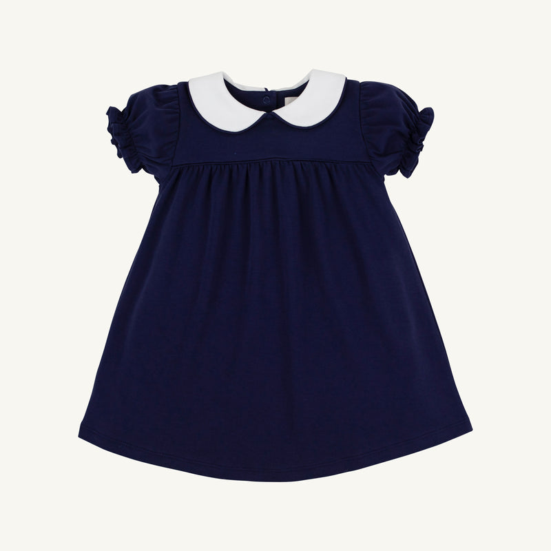 Holly Day Dress - Nantucket Navy with Worth Avenue White