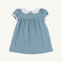 Holly Day Dress - Barnsley Blue Gingham with Worth Avenue White