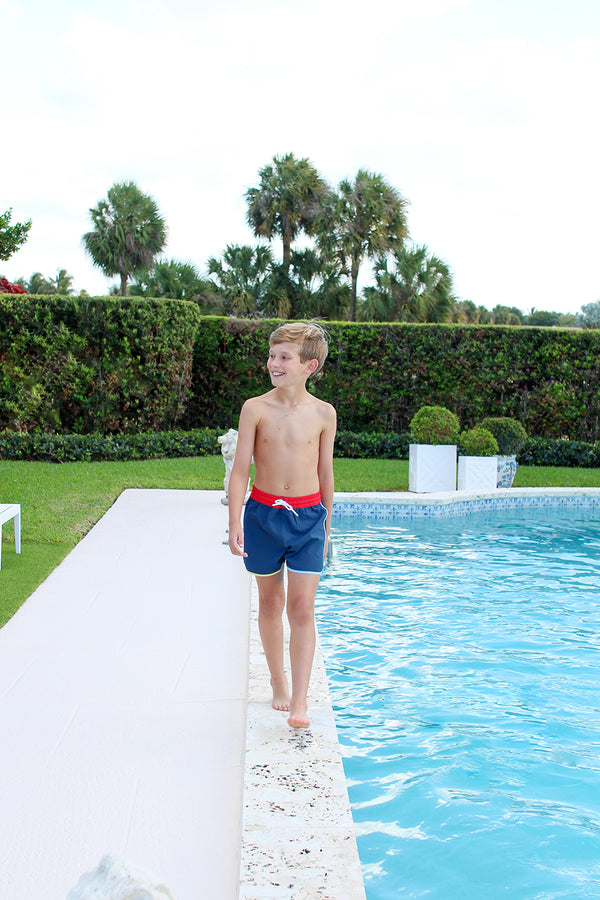 Tanner Trunks - Nantucket Navy, Richmond Red, Beale Street Blue and Lake Worth Yellow