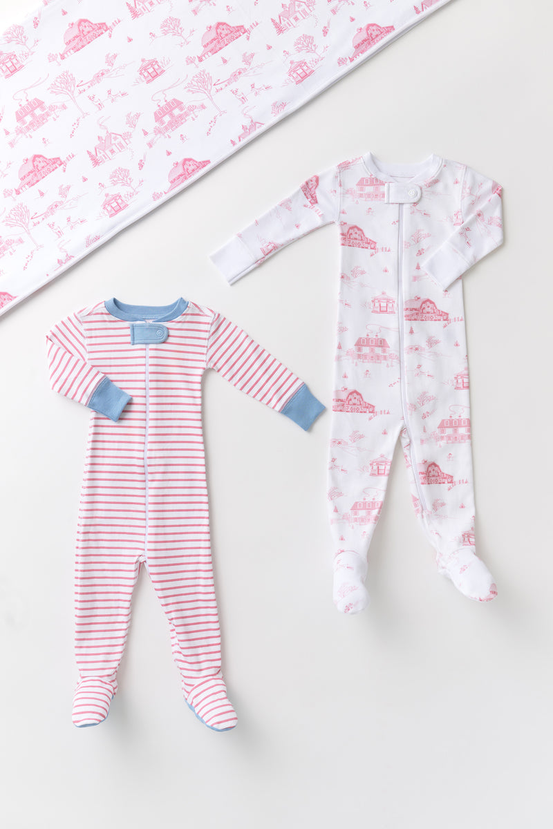 Knox's Night Night - Nantucket Red Stripe with Barrington Blue