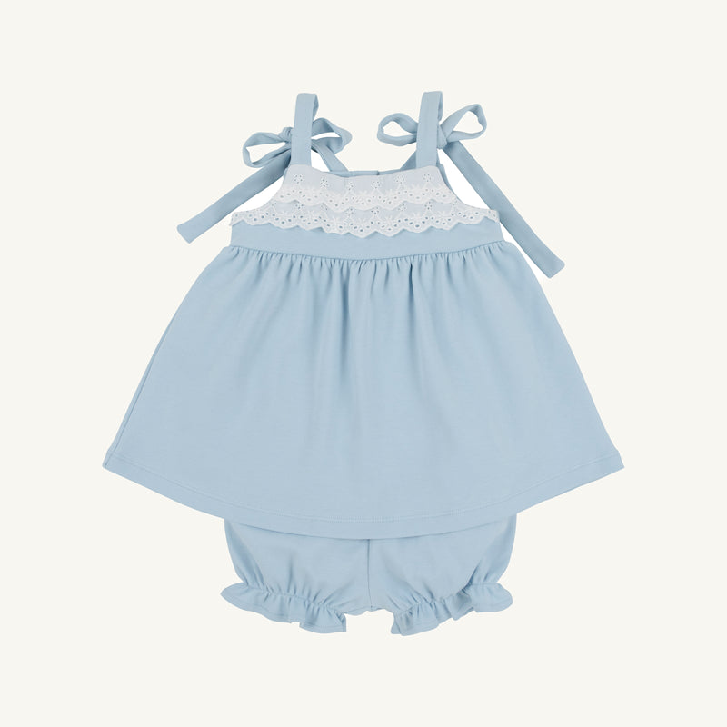 Idabelle Bloomer Set - Buckhead Blue with Worth Avenue White Eyelet