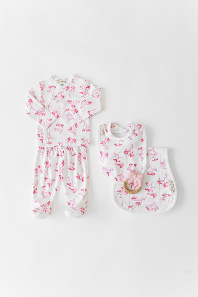 Oopsie Daisy Burp Cloth - Fontaine Floral & Worth Avenue White