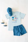 Sir Proper's T-Shirt - Buckhead Blue with Fish