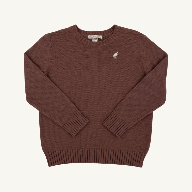 Isaac's Sweater - Gray Bay Brown with Palmetto Pearl Stork