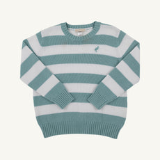 Isaac's Sweater - Old Greenwich Green Stripe