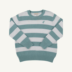 Isaac's Sweater - Old Greenwich Green Stripe