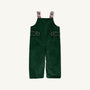 The Ivy League Longall in Grier Green Corduroy with Easton Pond Plaid by The Beaufort Bonnet Company features buttoned side tabs and adjustable shoulder straps, shown against a plain white background.