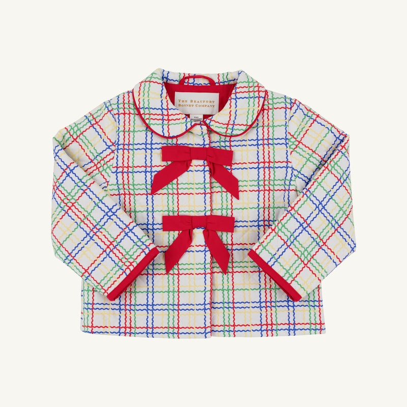 Julie Anne Jacket - Wellington Windowpane with Richmond Red