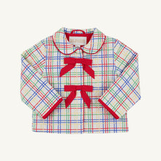 Julie Anne Jacket - Wellington Windowpane with Richmond Red