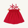 Lainey's Little Top - Richmond Red & Worth Avenue White Dallas Dot with Star Ties