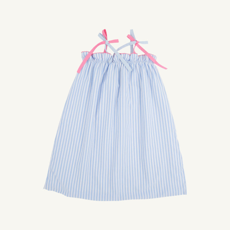 Lainey's Little Dress - Beale Street Blue Stripe with Hamptons Hot Pink