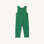 The Beaufort Bonnet Company Lawson Longall - Kiawah Kelly Green Quilted one-piece, sleeveless toddler outfit with long pants, shown laid flat on a white background. Perfect for holiday wear.
