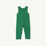 The Beaufort Bonnet Company Lawson Longall - Kiawah Kelly Green Quilted one-piece, sleeveless toddler outfit with long pants, shown laid flat on a white background. Perfect for holiday wear.