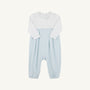 Long Sleeve Bradford Romper - Worth Avenue White with Buckhead Blue Stripe