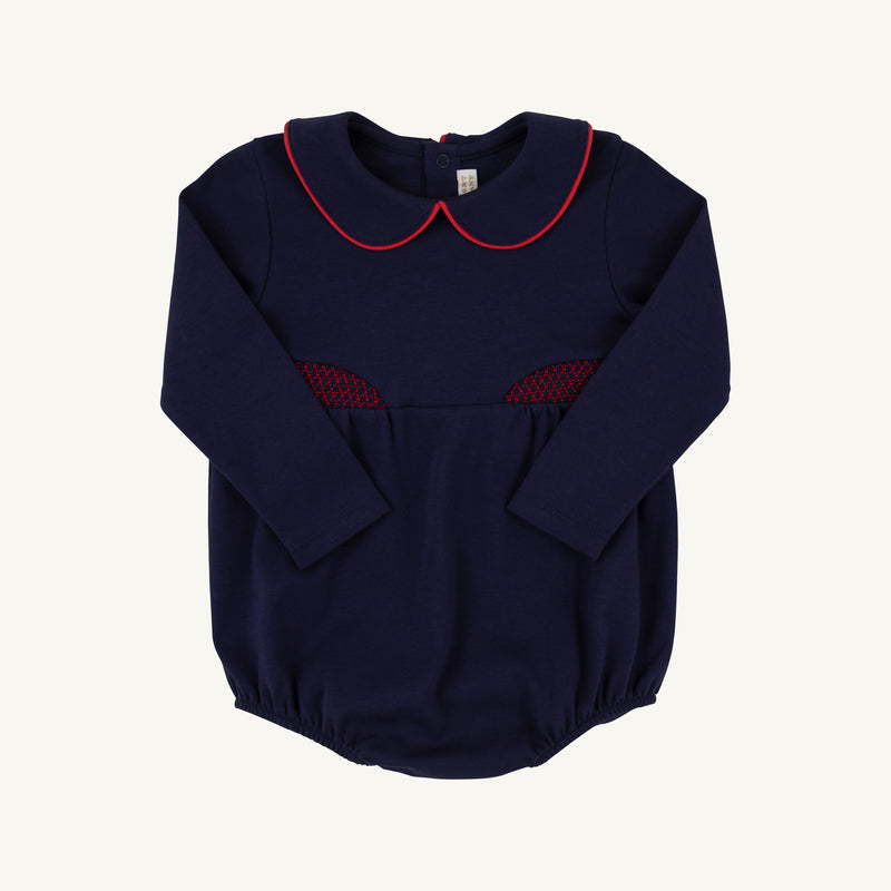 Long Sleeve Brentley Bubble - Nantucket Navy with Richmond Red