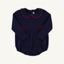 Long Sleeve Brentley Bubble - Nantucket Navy with Richmond Red