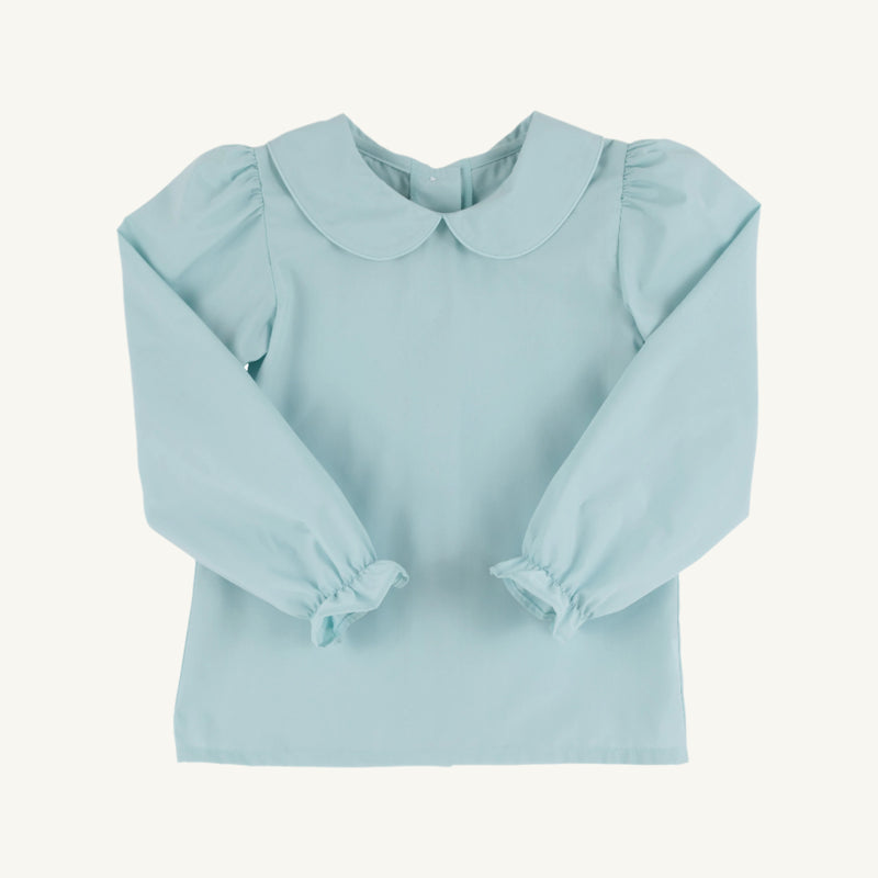Maude's Peter Pan Collar Shirt (Long Sleeve Woven) - Old Greenwich Green