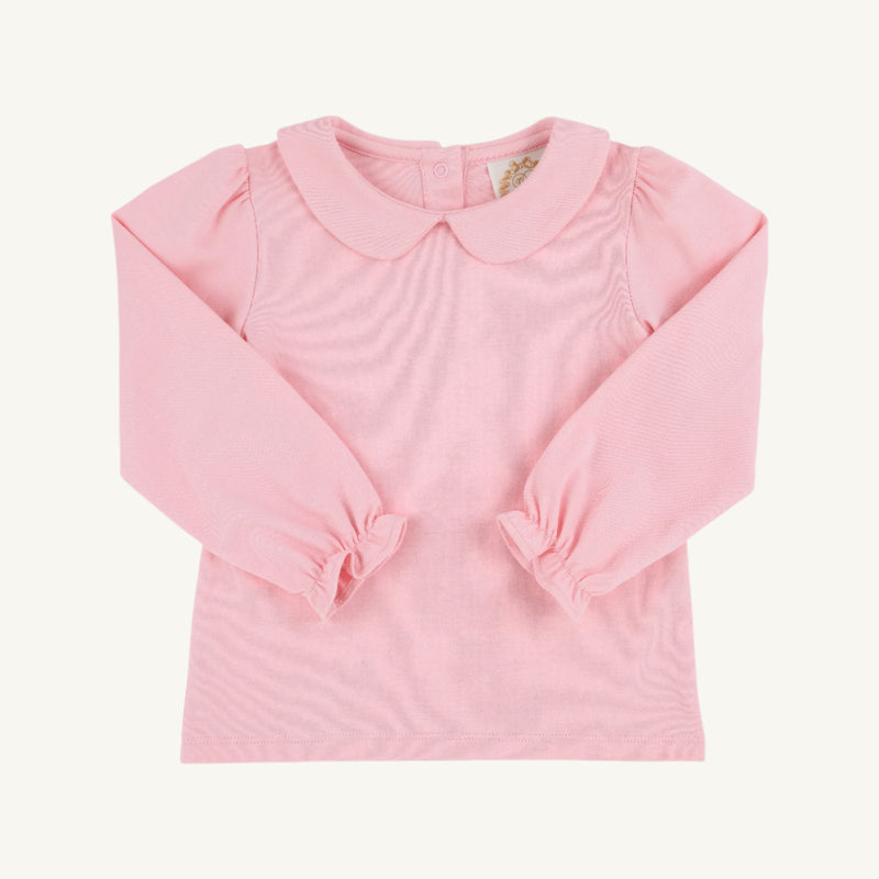 Maude's Peter Pan Collar Shirt (Long Sleeve Pima) - Sandpearl Pink
