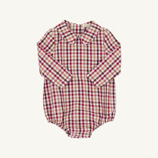 Long Sleeve Peter Pan Collar Shirt & Onesie - Easton Pond Plaid
