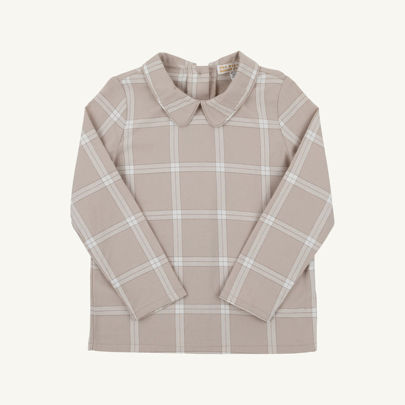 Long Sleeve Peter Pan Collar Shirt & Onesie - Thompson Park Plaid