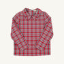 Long Sleeve Peter Pan Collar Shirt & Onesie - Woodspoint Plaid