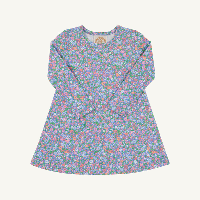 Long Sleeve Polly Play Dress - Mountain Brook Mini Floral (Parrot Cay Coral)