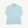 Long Sleeve Prim & Proper Polo - Belhaven Blue Stripe with Barrington Blue Stork