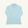 Long Sleeve Prim & Proper Polo - Belhaven Blue Stripe with Barrington Blue Stork