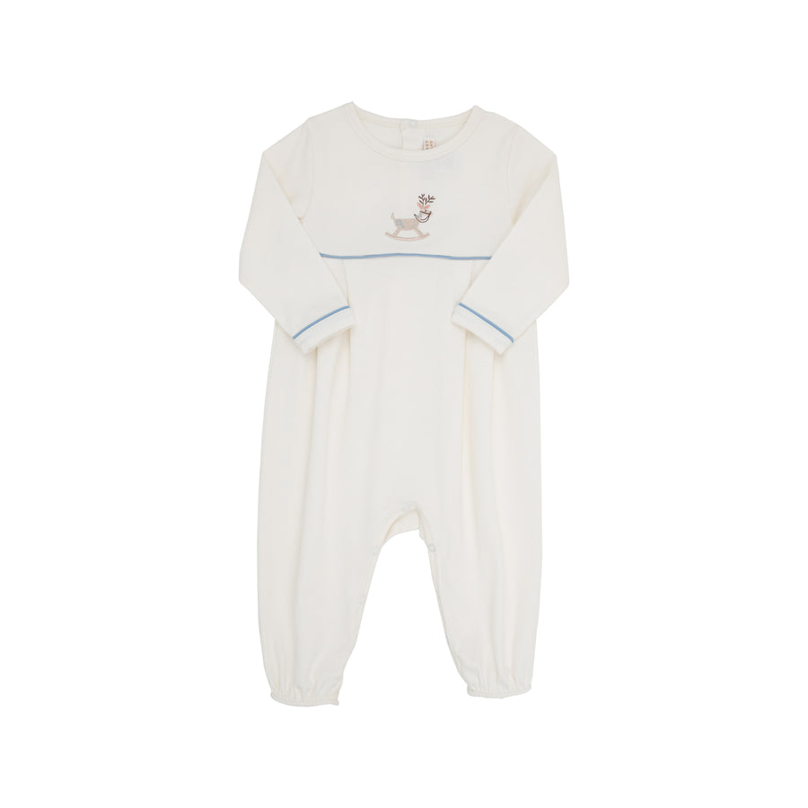 LS Bradford Romper Palmetto Pearl & Gray Bay Brown with Horse main image 1